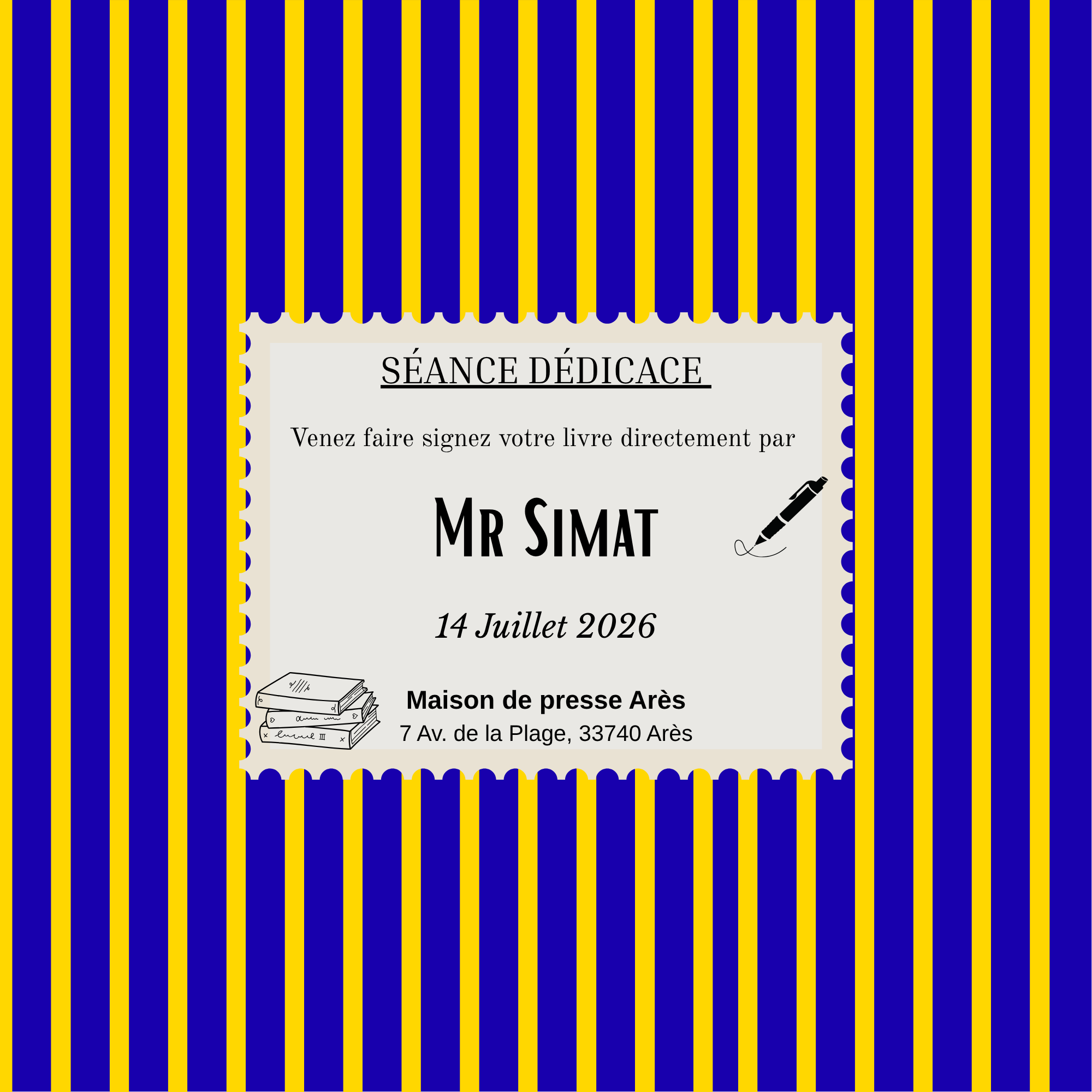 Séance signature par Mr Simat