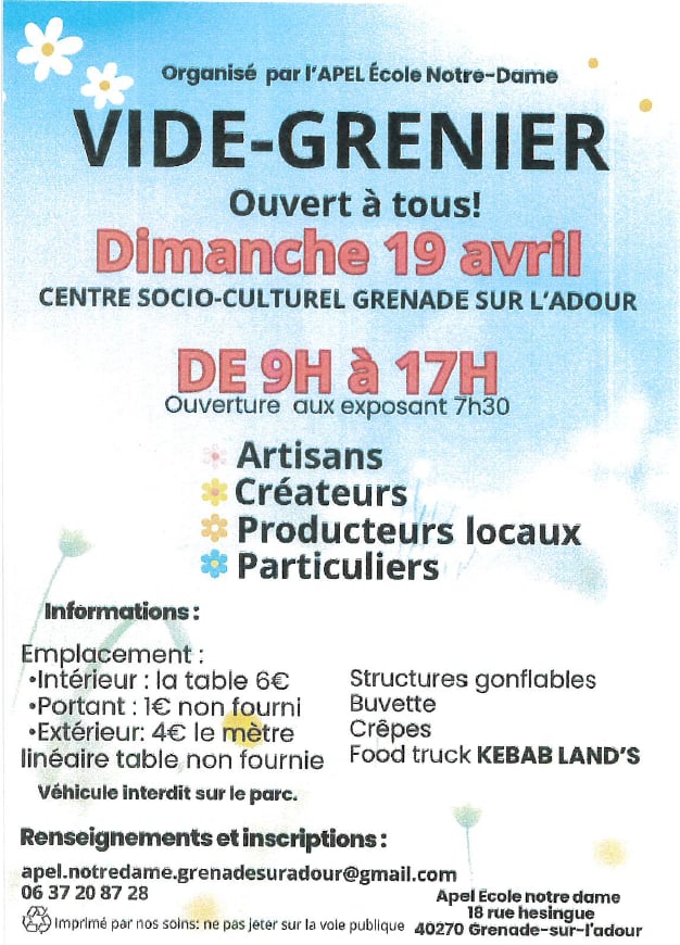 Vide Grenier Grenade-sur-l'Adour