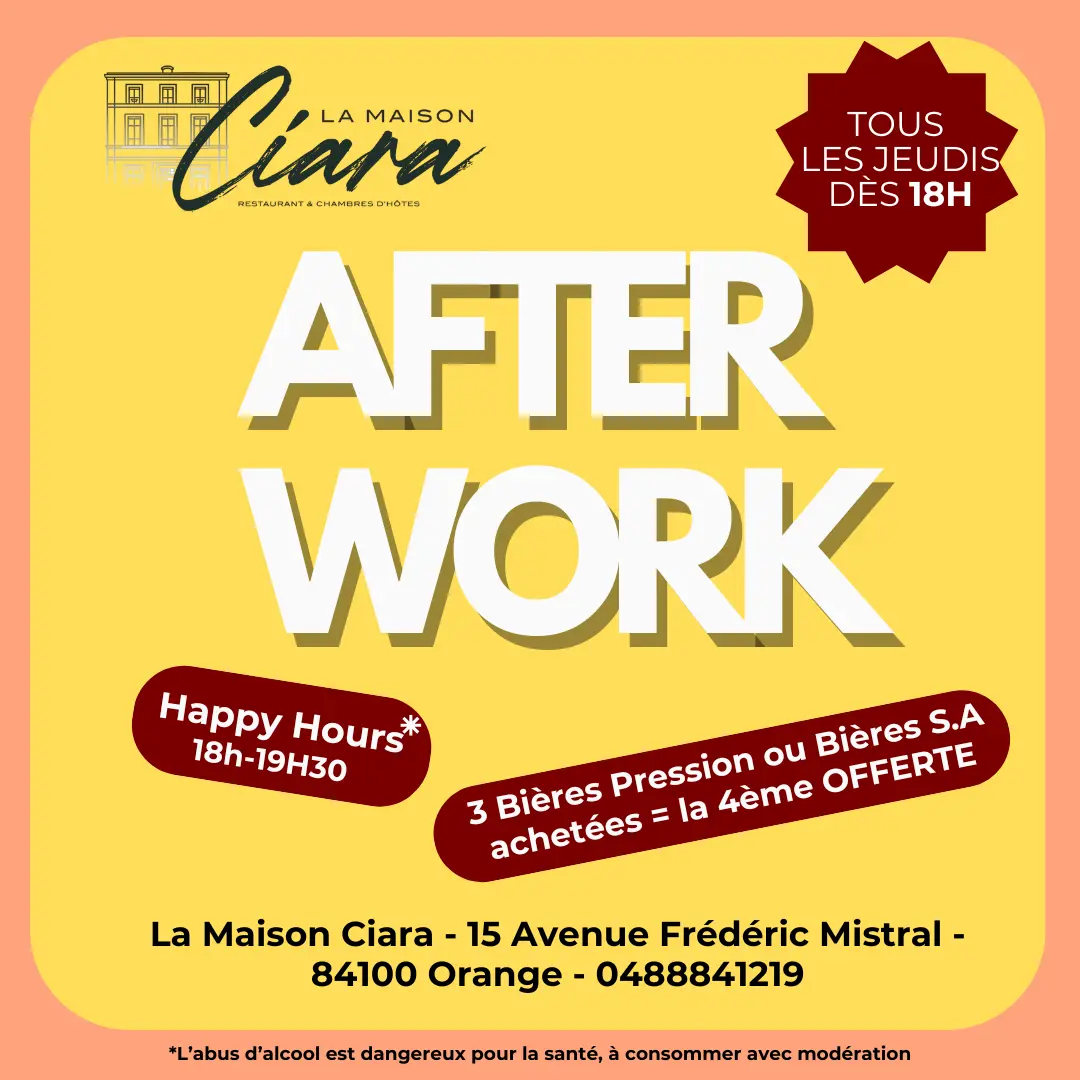 Afterwork du jeudi à la Maison Ciara