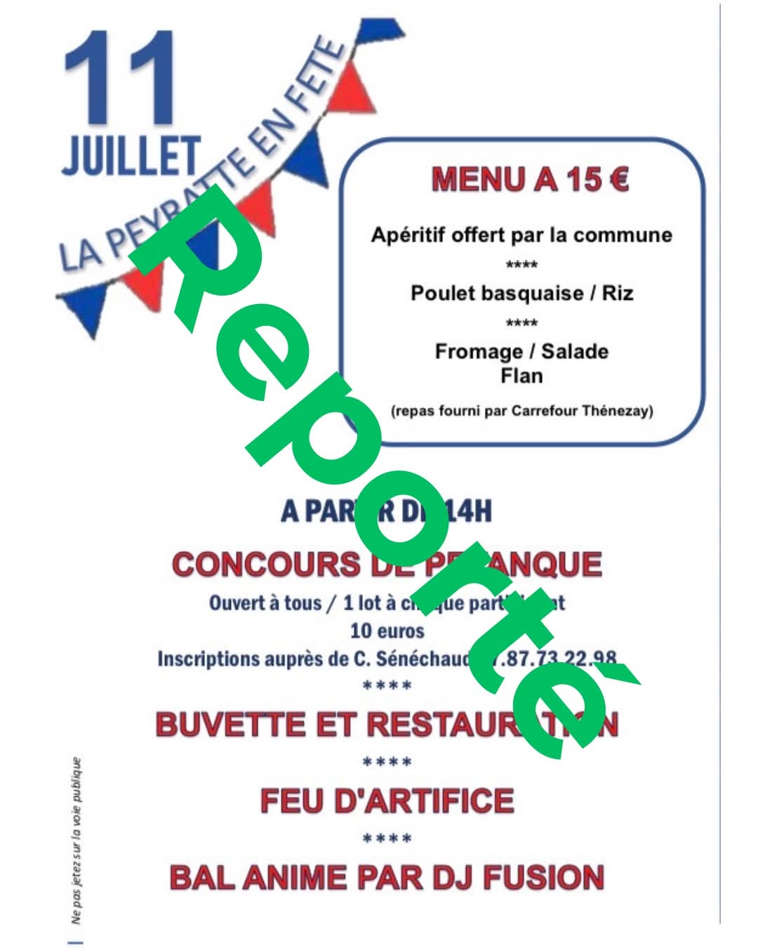 REPORTÉE - Fête Nationale - La Peyratte en fête