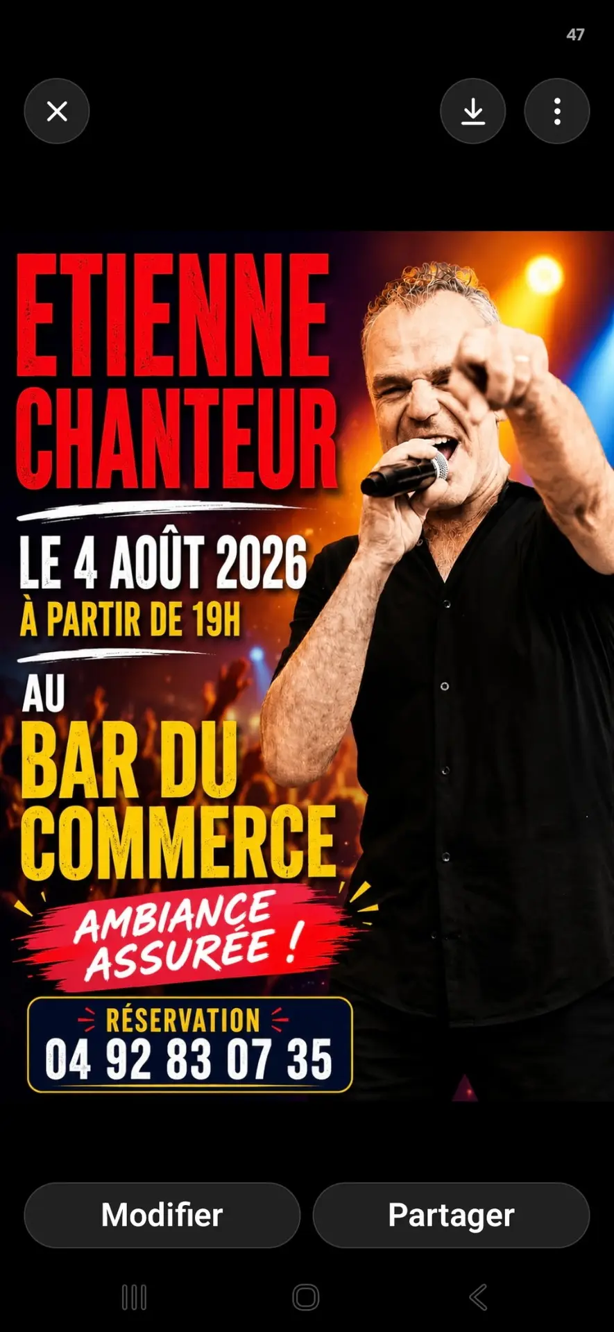 Soirée Musicale animée par Etienne