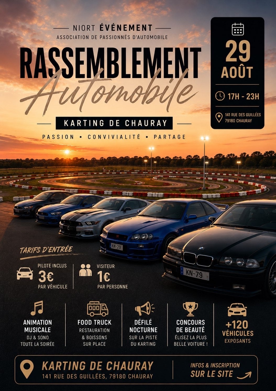 Rassemblement de véhicules de prestige à Niort