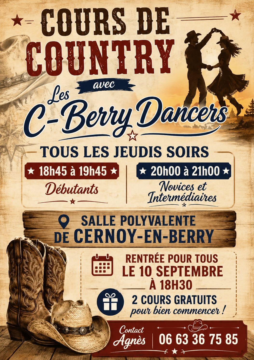 Cours de country avec les C-Berry Dancers