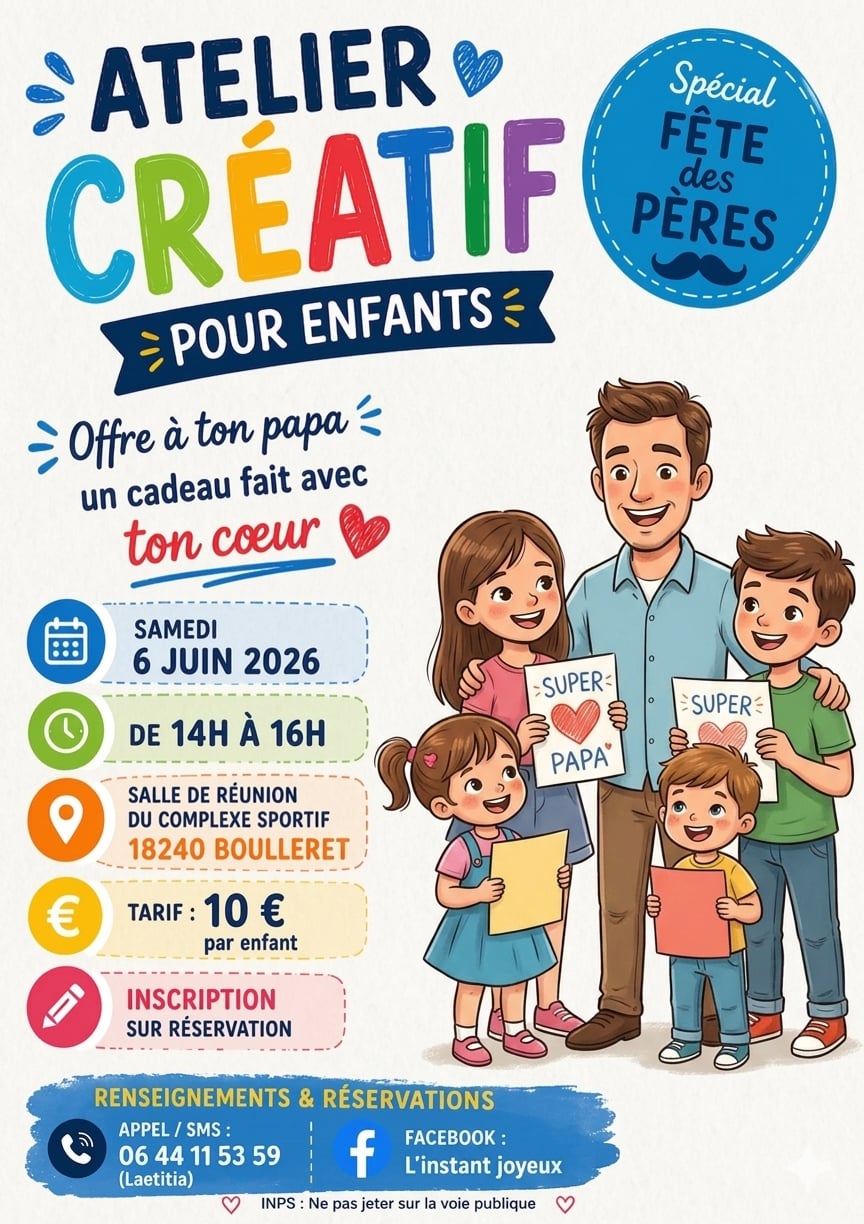 Atelier créatif pour la fête des Pères