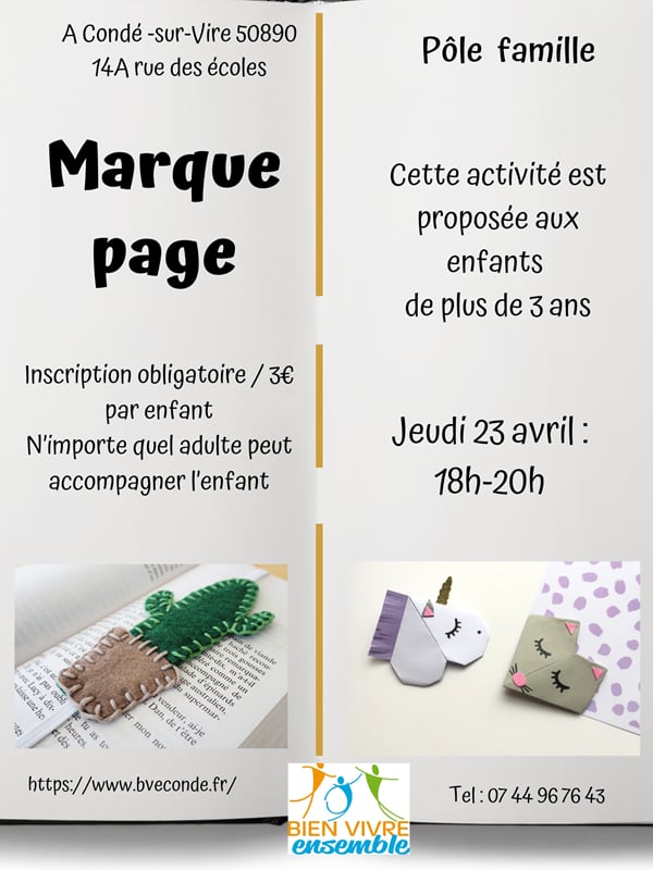 Atelier marque page