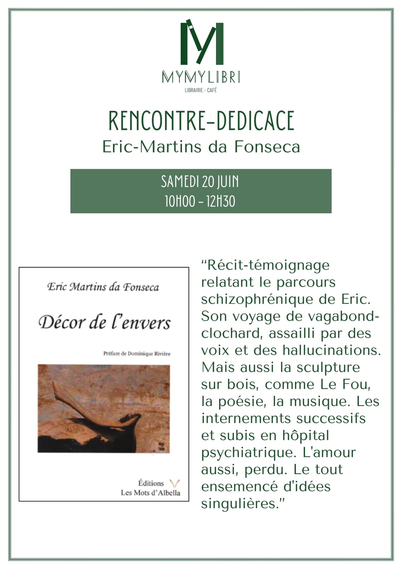 Dédicace et rencontre avec Eric Martins Da Fonseca