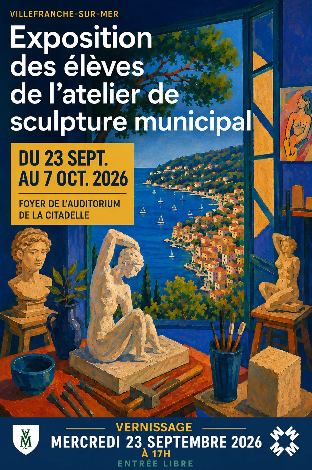 Exposition des élèves de l’atelier municipal de sculpture