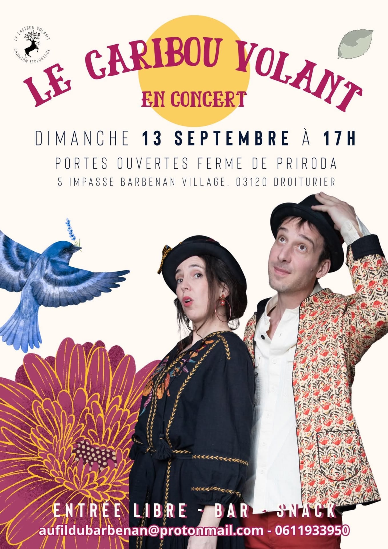Le Caribou Volant en concert