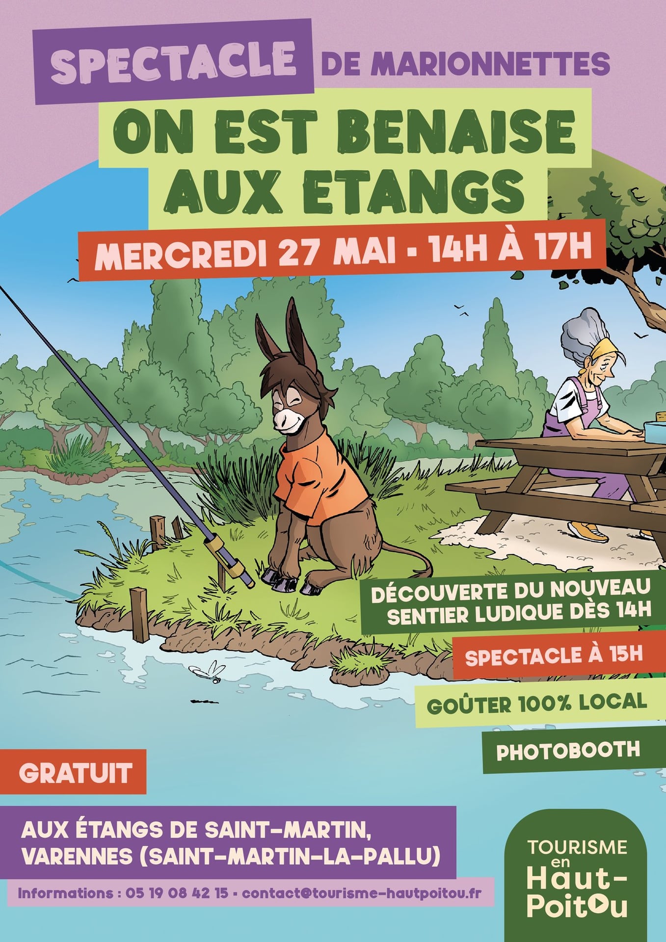Spectacle "On est benaise aux étangs" et goûter