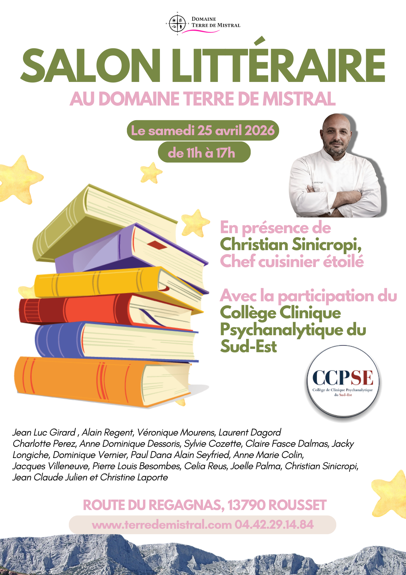 Salon littéraire au Domaine Terre de Mistral