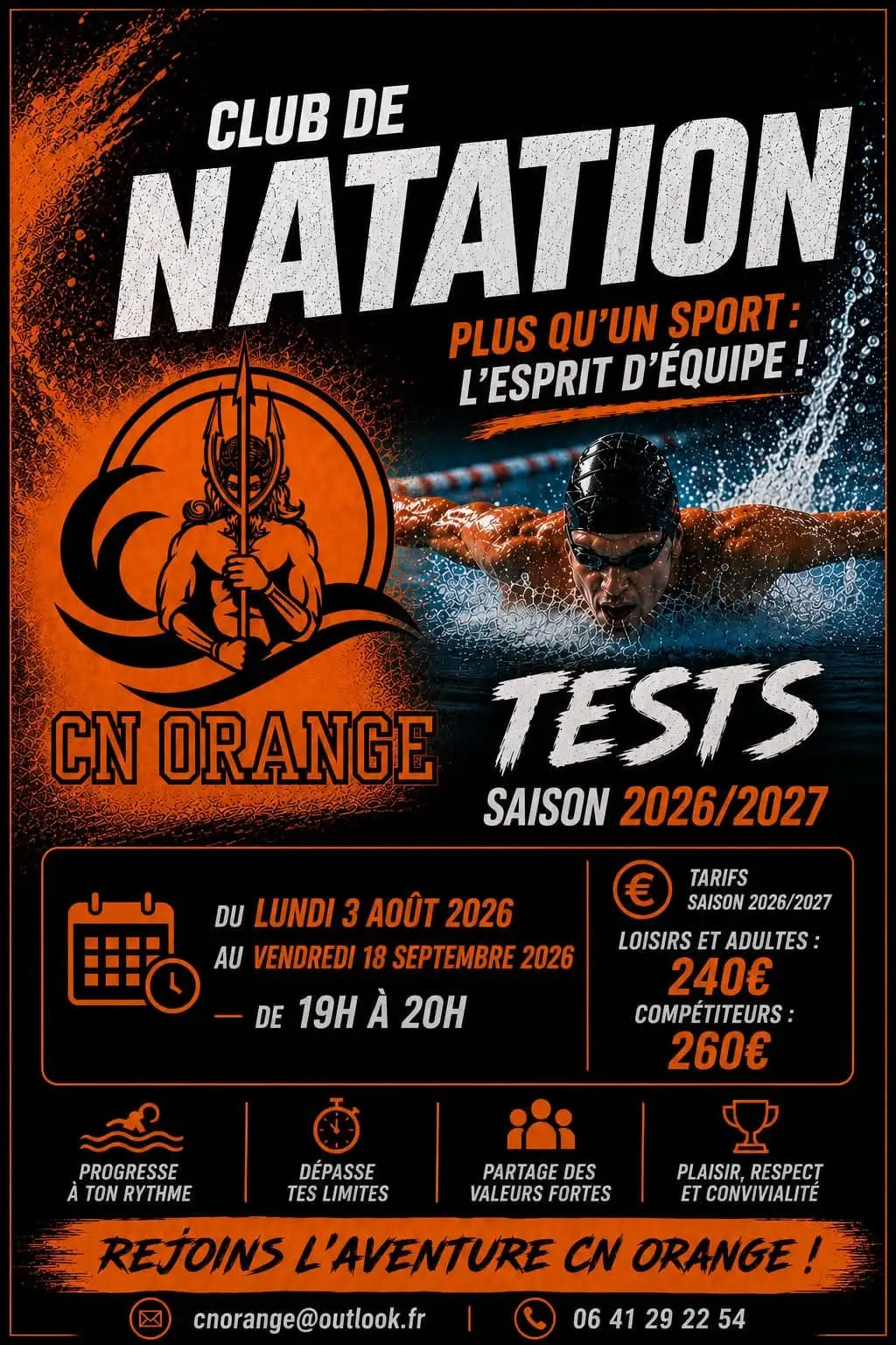Tests - Cercle des Nageurs d'Orange