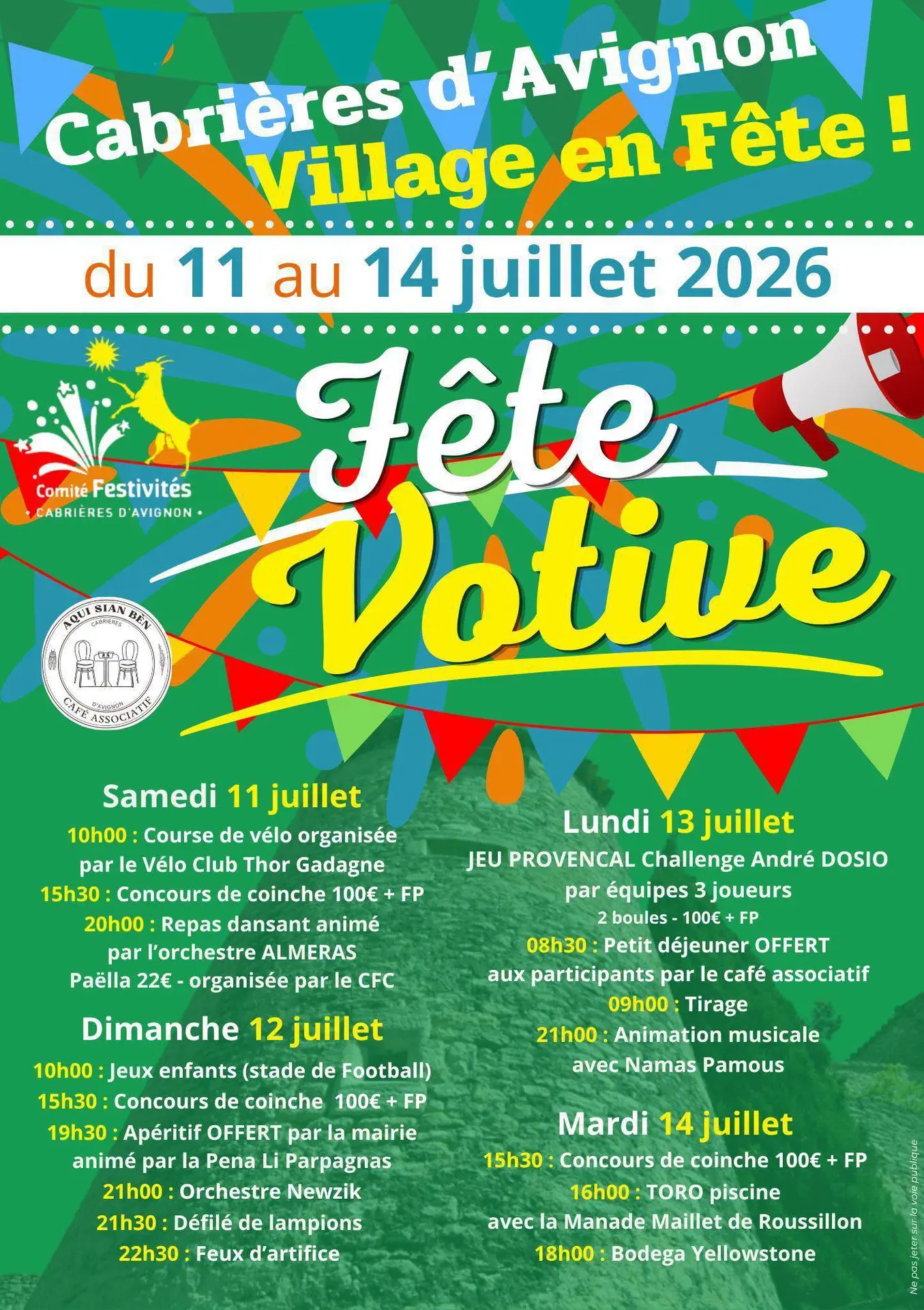 Fête votive à Cabrières d'Avignon