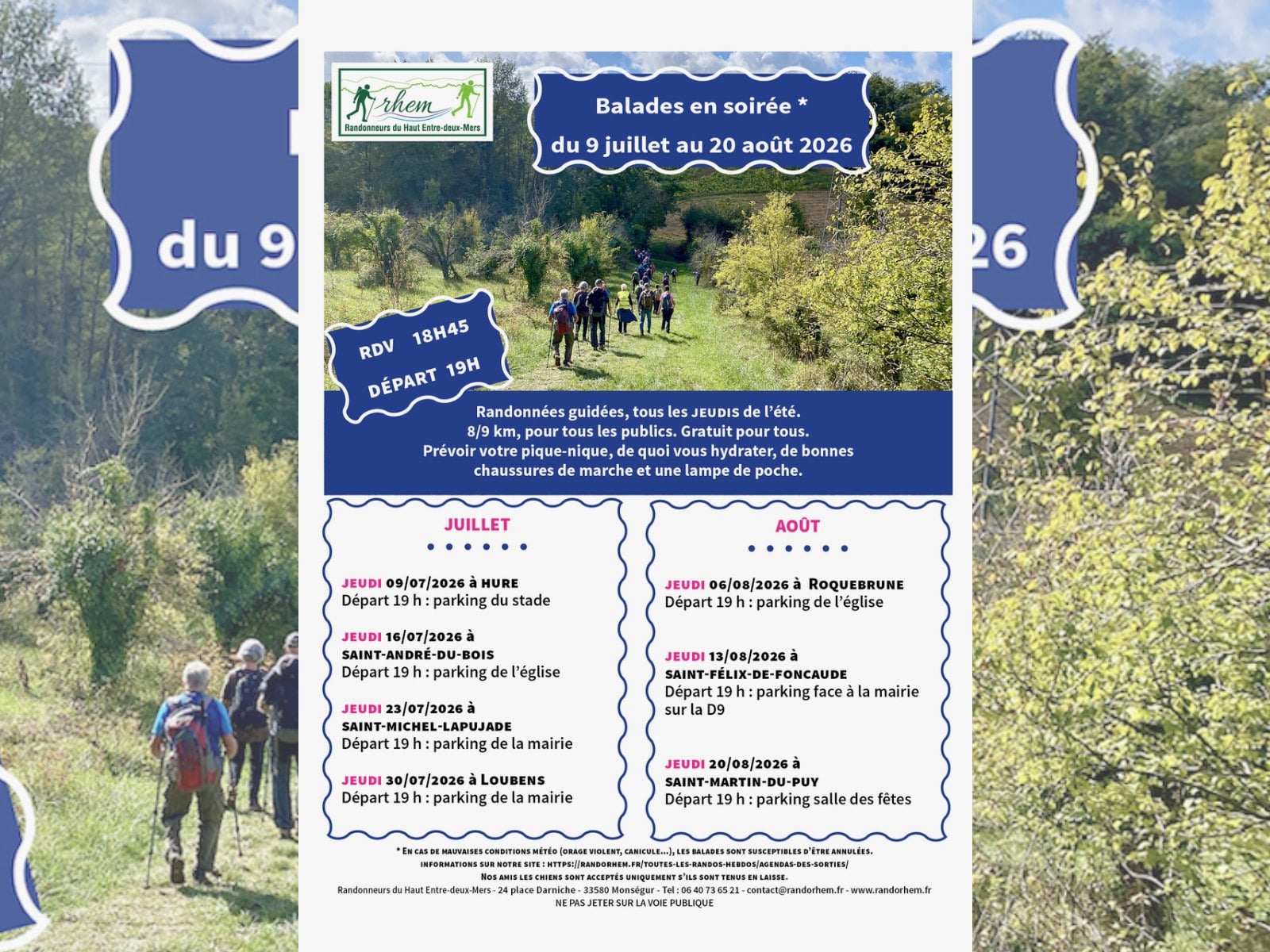Balade en soirée à Hure