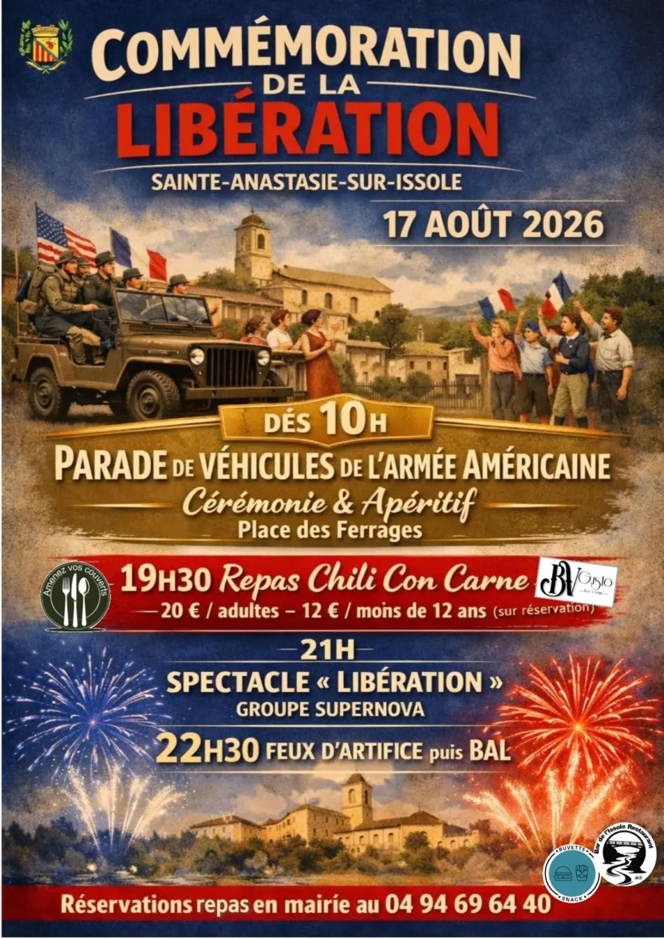 Commémoration de la Libération : défilé, spectacle et feu d'artifice