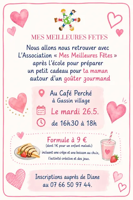 Gouter de la fête des mères au Café Perché