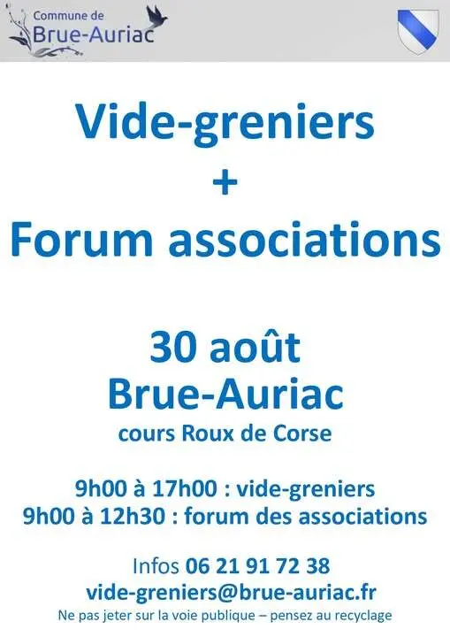 Vide greniers et forum des associations