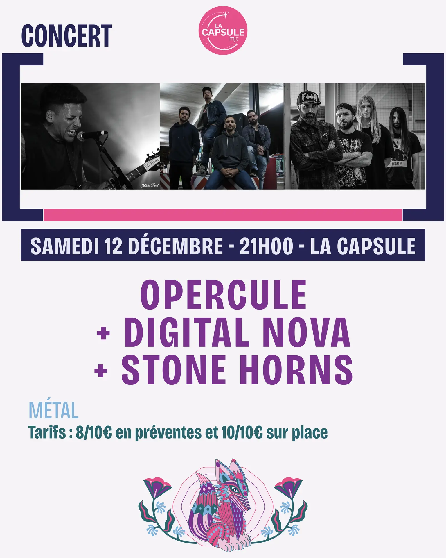 Soirée métal : Opercule, Digital Nova et Stone Horns