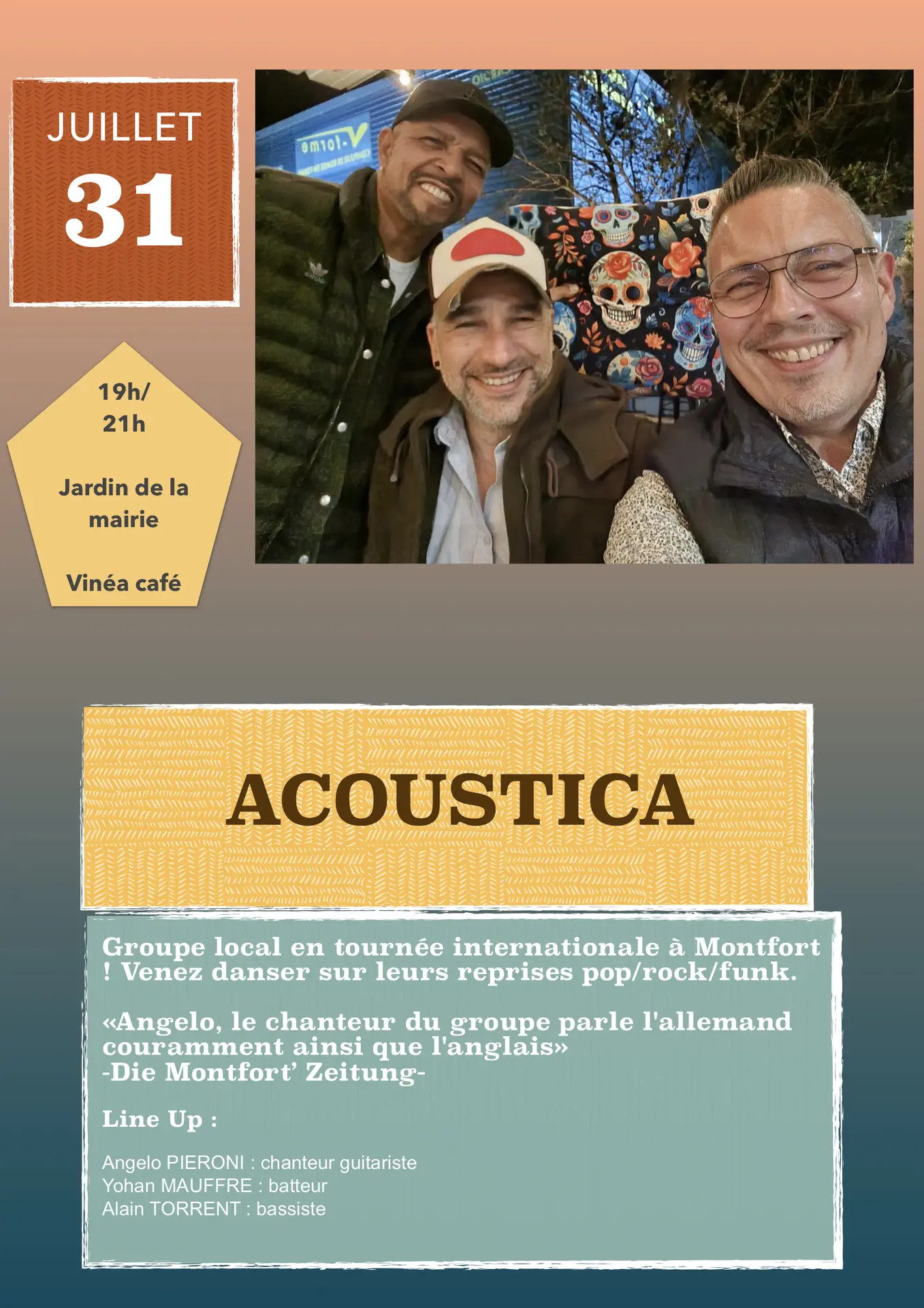 ANNULE - Concert : Acoustica - Pop, rock, funk | Musical'Eté
