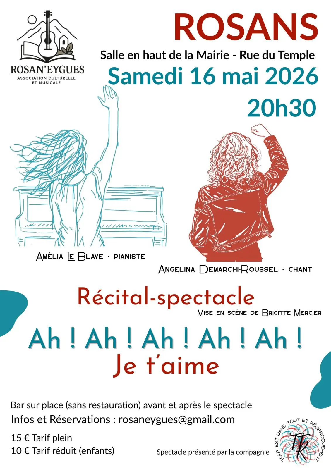Récital-spectacle : “Ah ! Ah ! Ah ! Ah ! Ah ! Je t’aime”