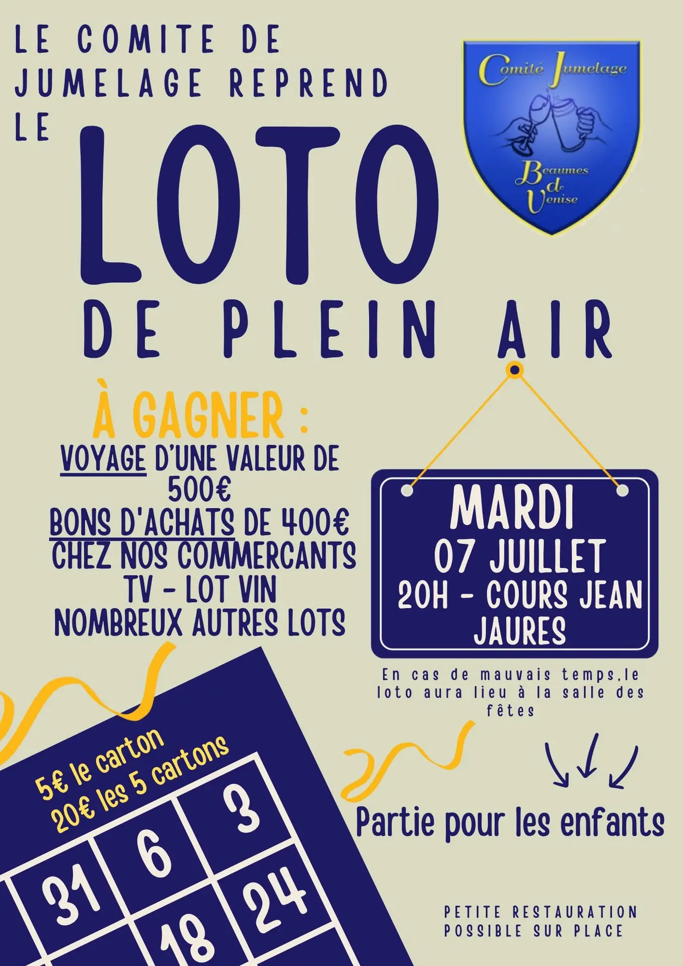Loto de plein air de Beaumes-de-Venise