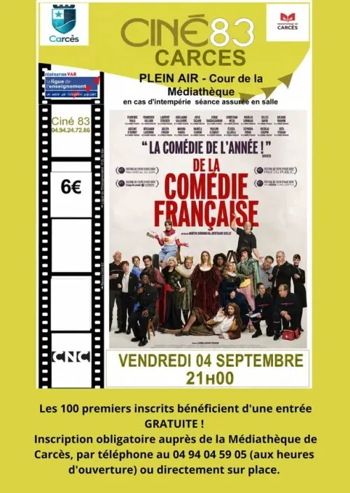 Cinéma en plein air : De la comédie française