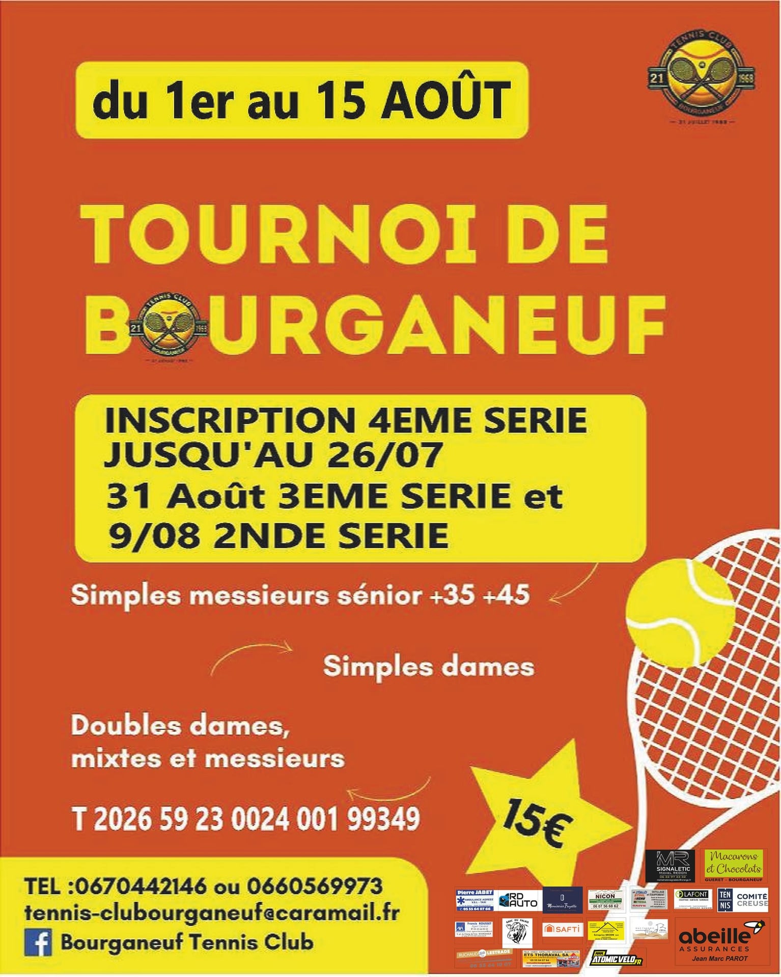 Tournoi d'été Tennis Club Bourganeuf