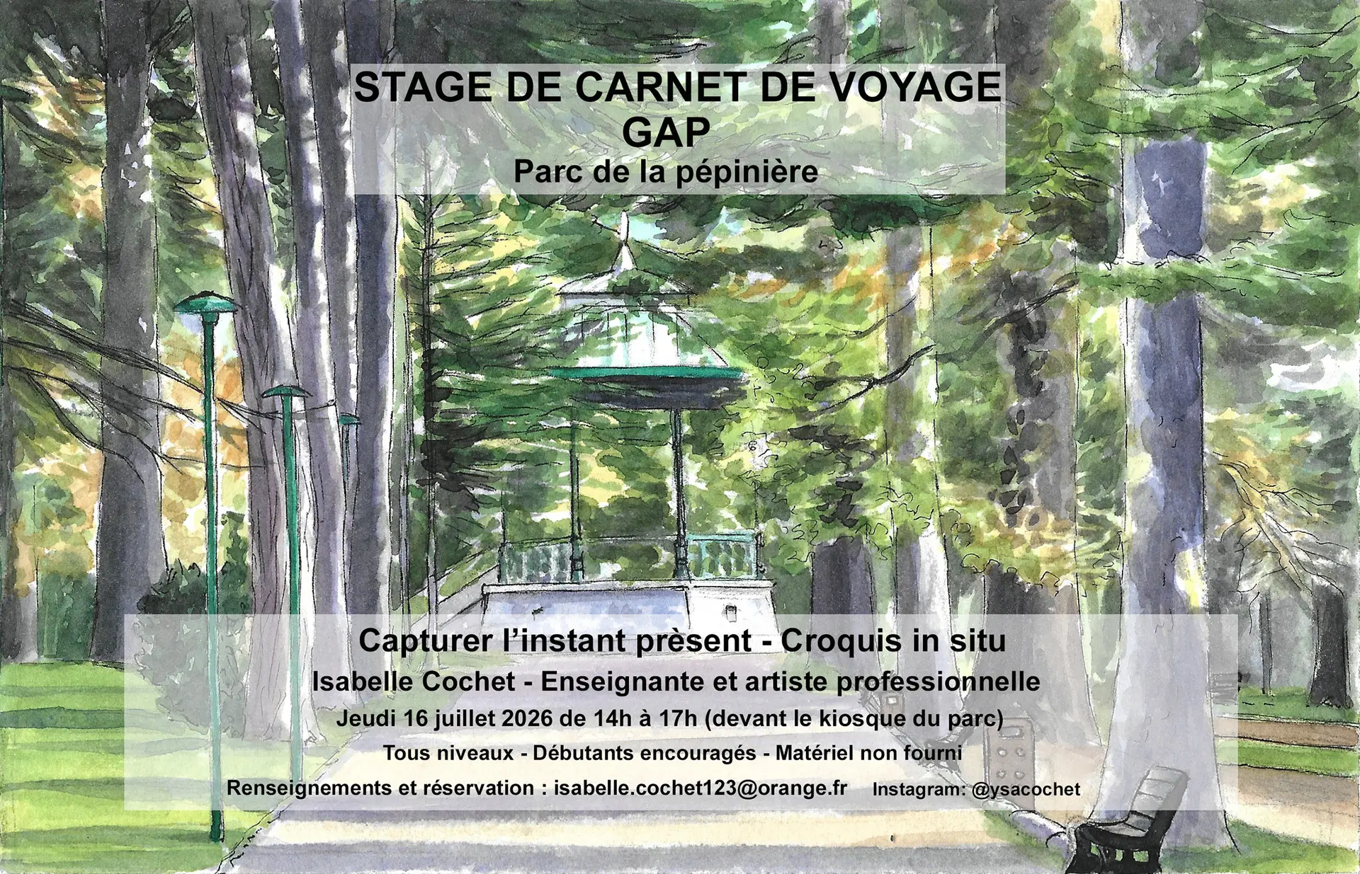 Stage de Carnet de voyage à Gap