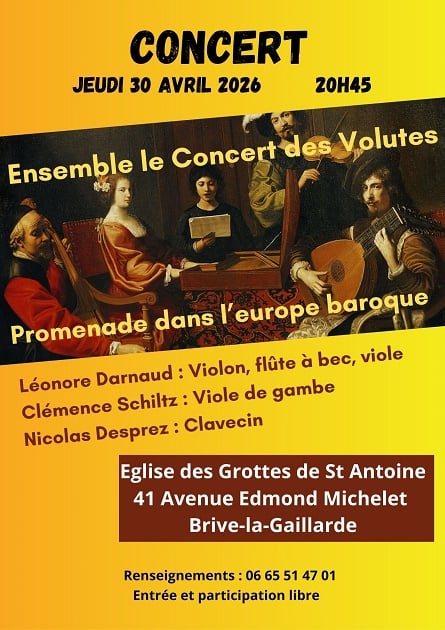 Concert des Volutes: Promenade dans l'Europe baroque (Eglise Saint Antoine)