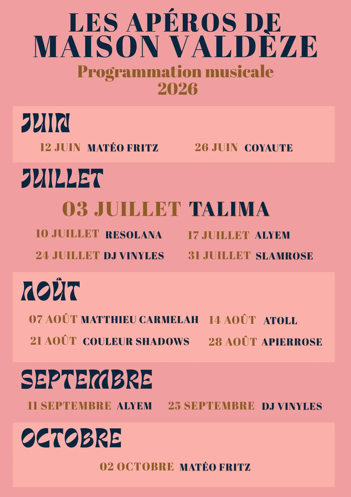 Les apéros de maison Valdèze à La Tour d'Aigues