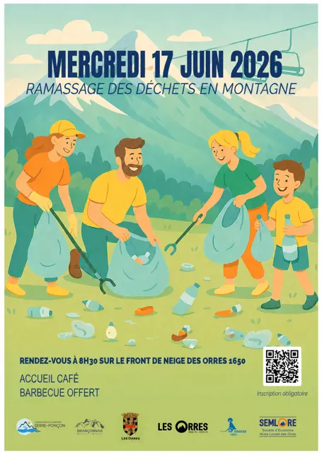 Ramassage des déchets en montagne