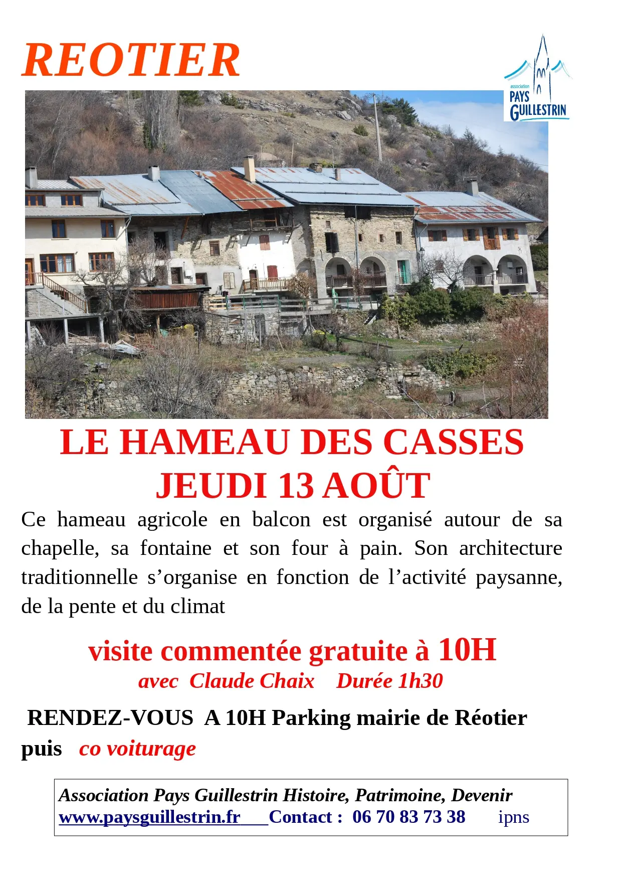 Visite du Pays Guillestrin - Hameau des Casses de Réotier