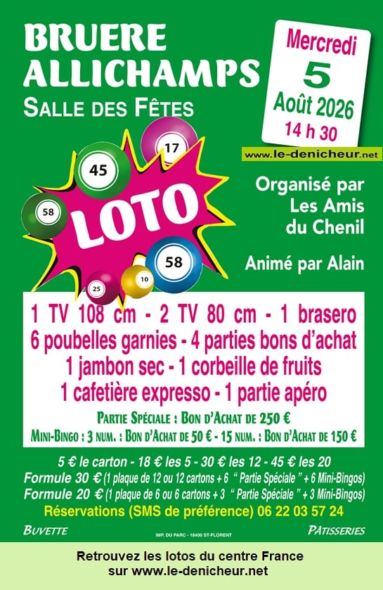 Loto à Bruère Allichamps