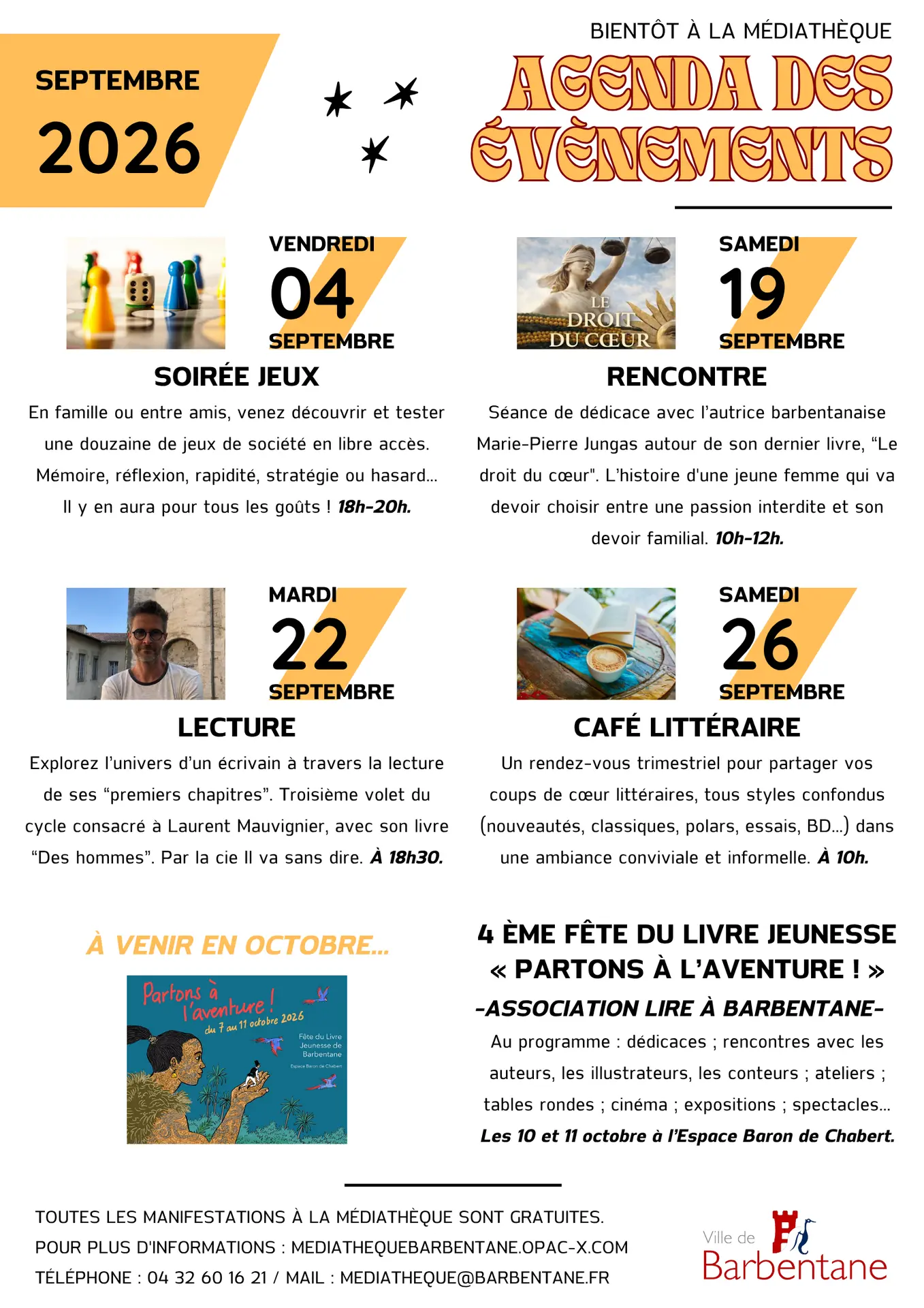 Lecture "premiers chapitres" par Olivier Barrère
