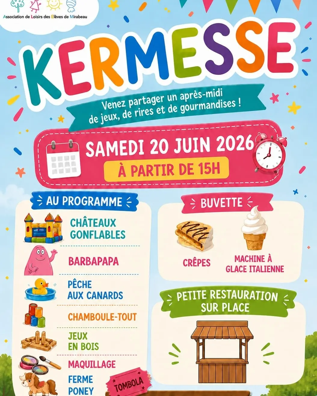 Kermesse de l'ALEM à Mirabeau.