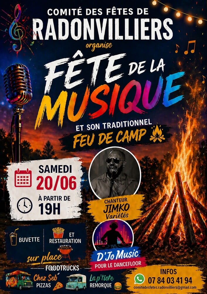 Fête de la musique et feu de camp à Radonvilliers