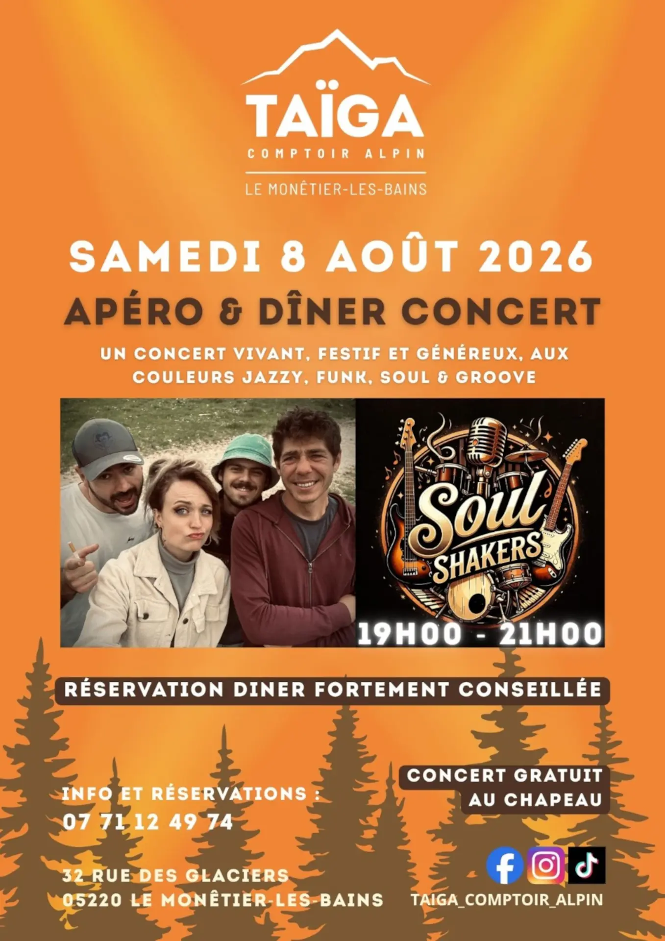 Concert de Soul Shakers au Taïga