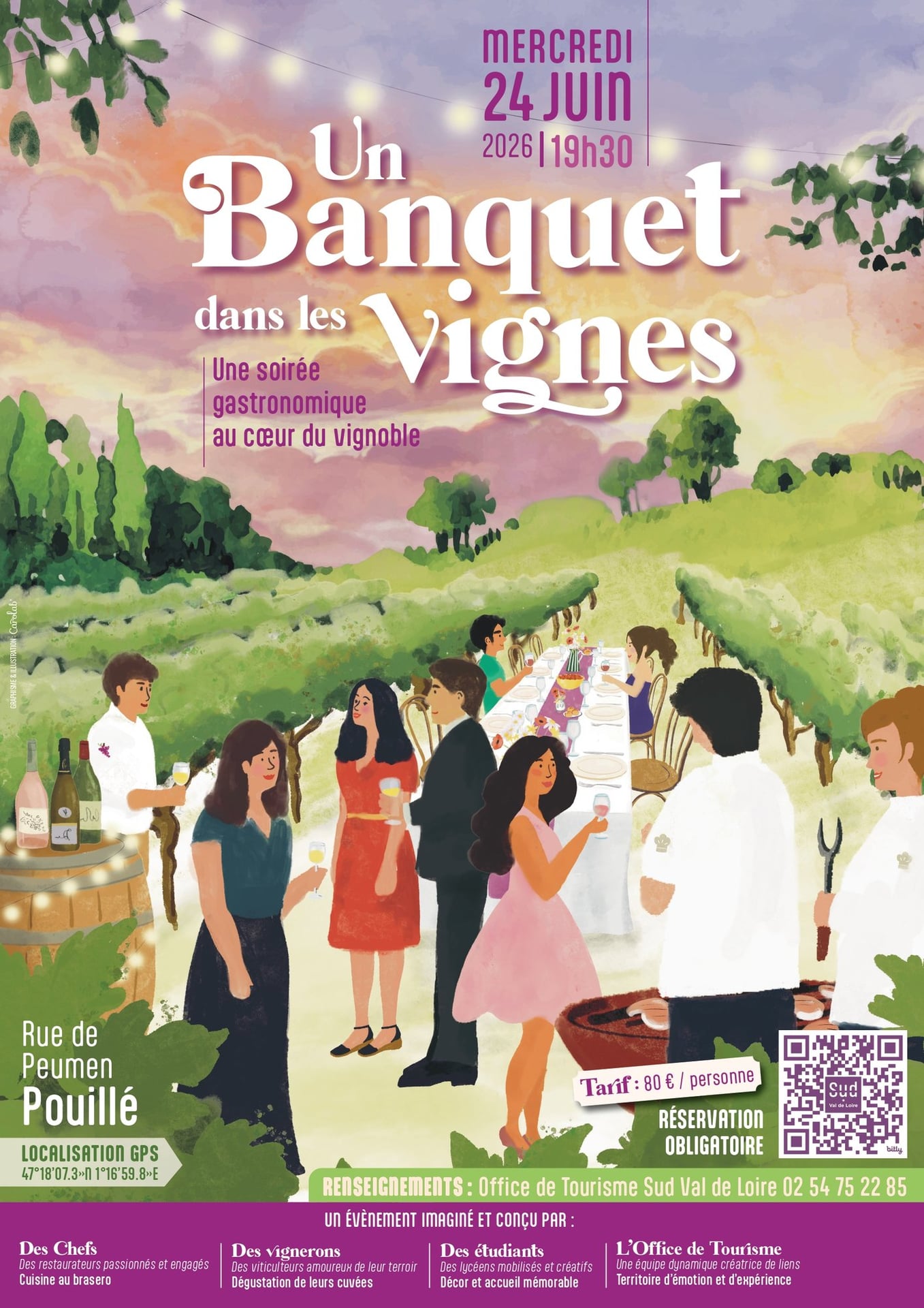 Un banquet dans les vignes- une soirée gastronomique au coeur du vignoble de la Vallée du Cher