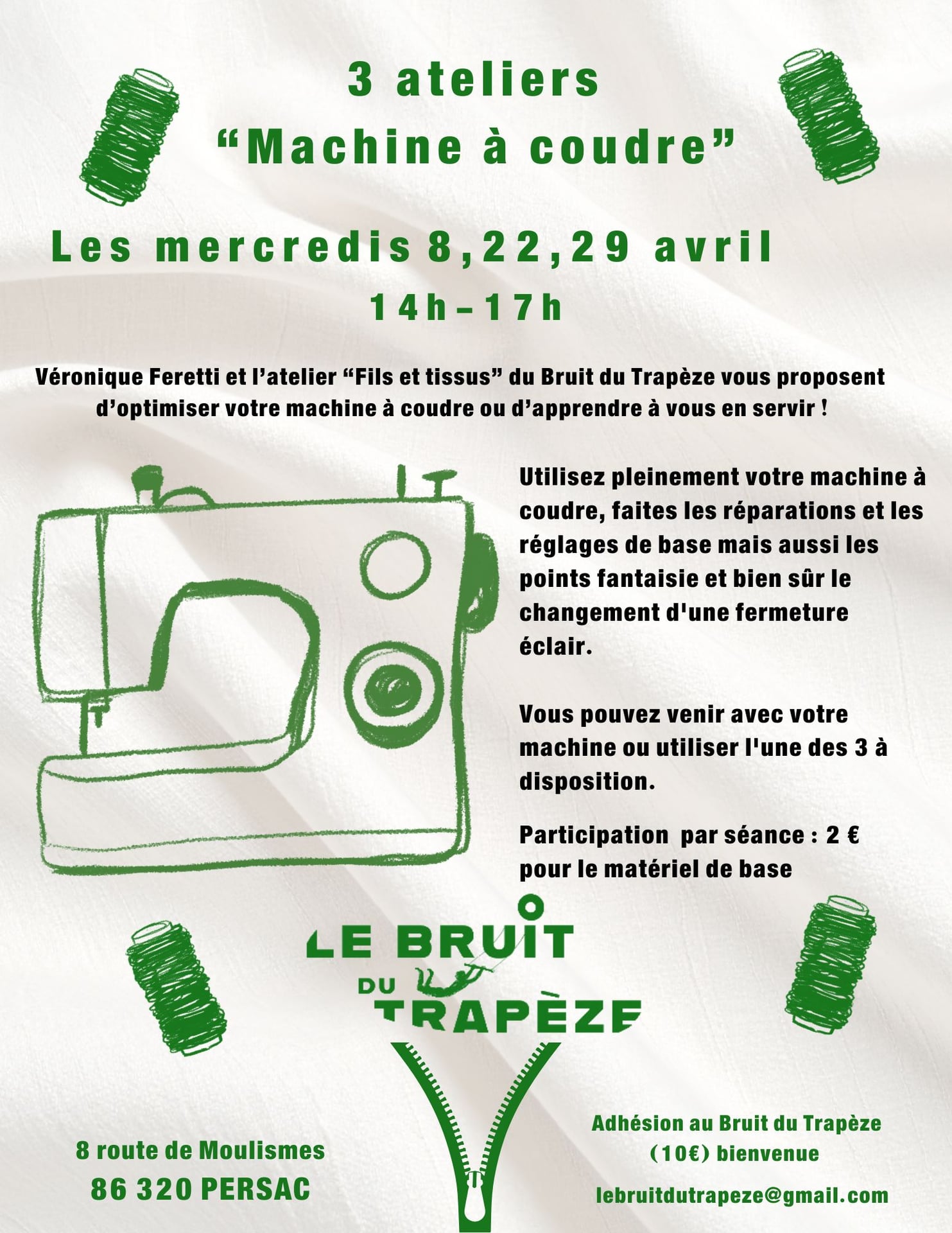 Atelier "machine à coudre"