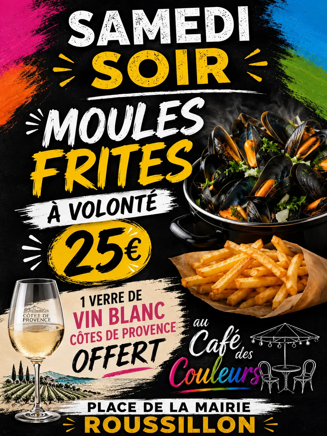 Soirée moules frites à volonté