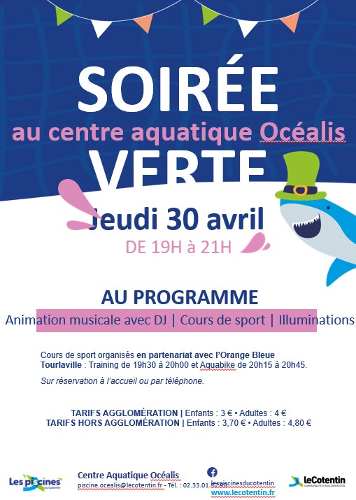 Soirée verte au centre aquatique Océalis