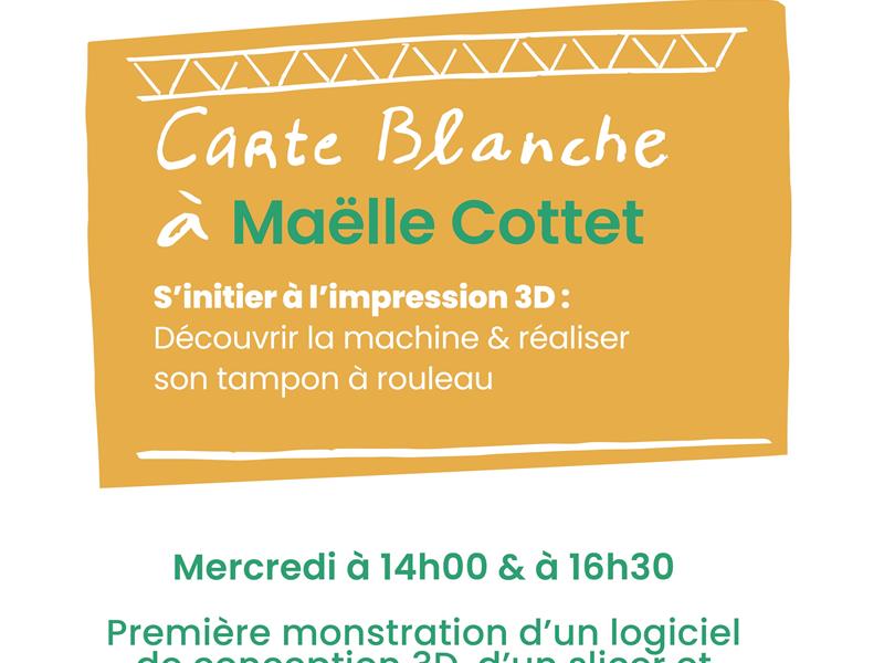 Carte blanche n16 : s'initier à l'impression 3D