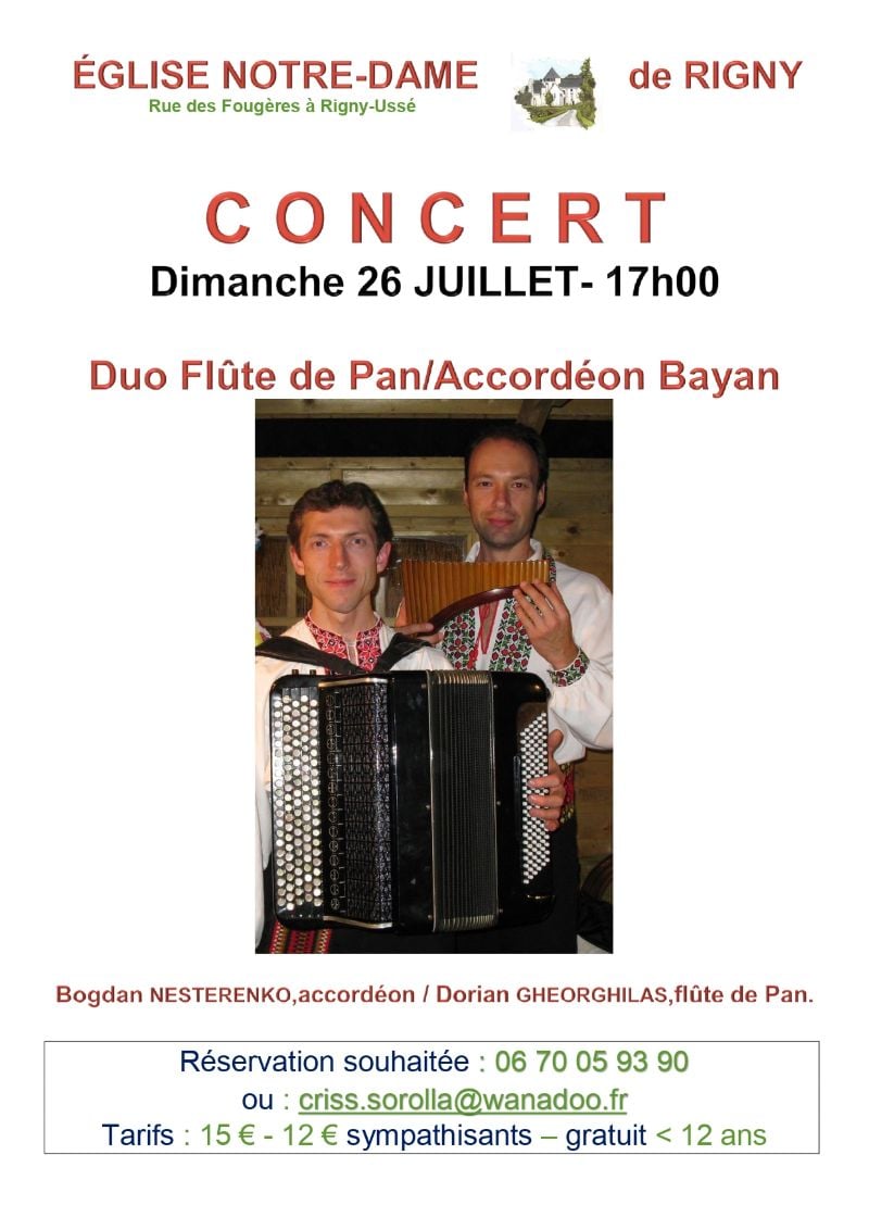 Concert : Duo Flûte de Pan et Accordéon