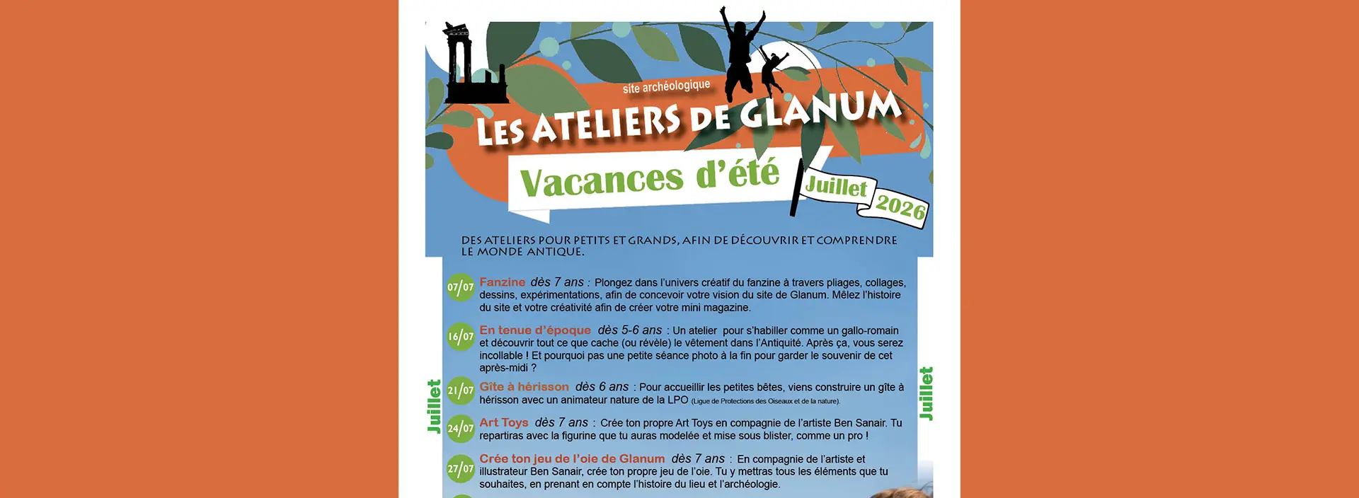 Les Vacances d'été de Glanum