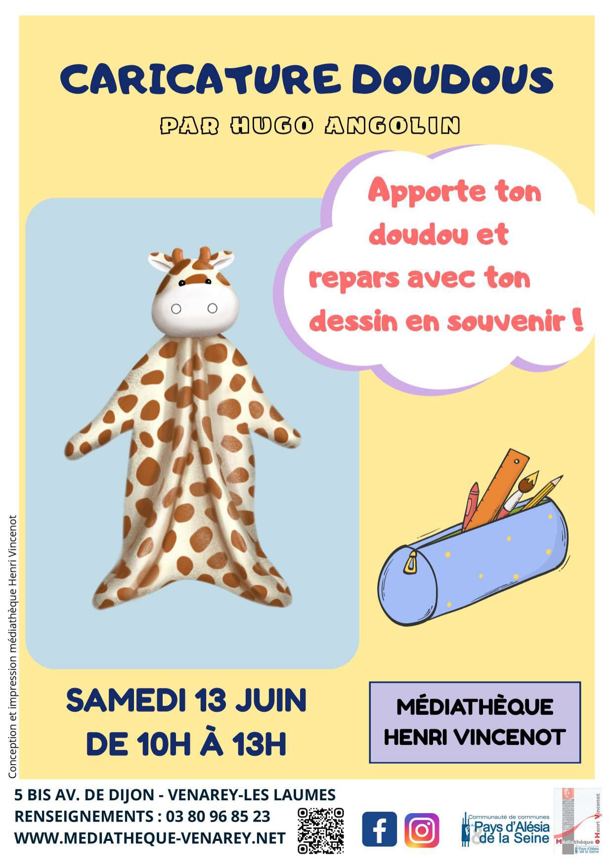 Caricature doudous par Hugo Angolin