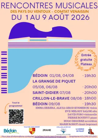 Les rencontres musicales des pays du Ventoux et du Comtat Venaissin