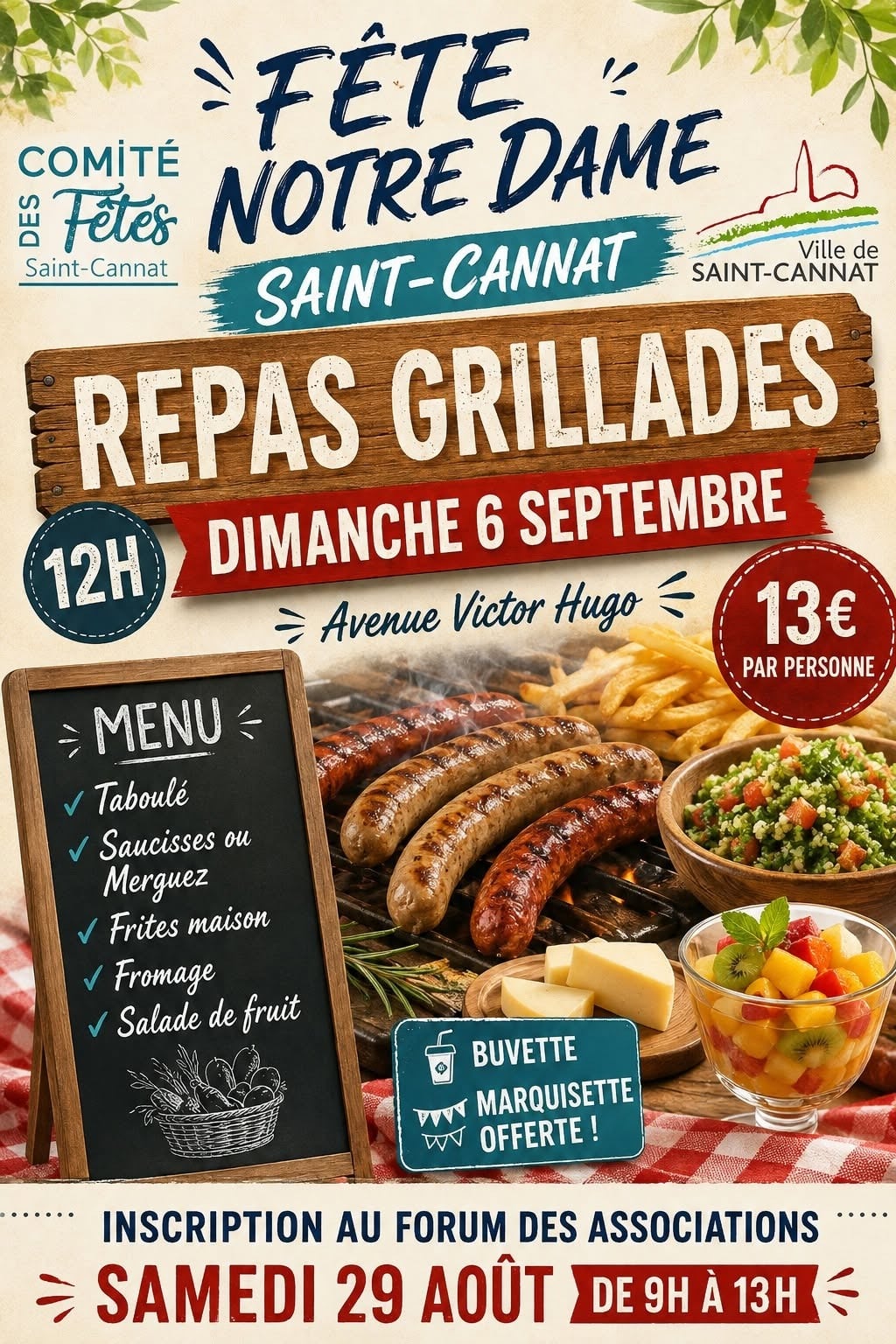 Fête Notre Dame - Repas grillades