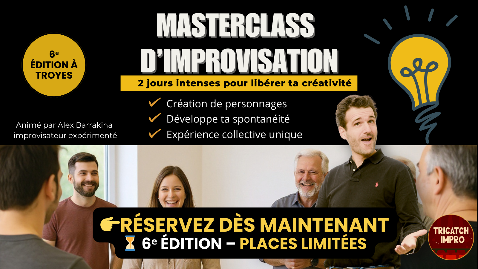 Masterclass d’Improvisation Théâtrale à Troyes – 6è édition - Tricatch Impro