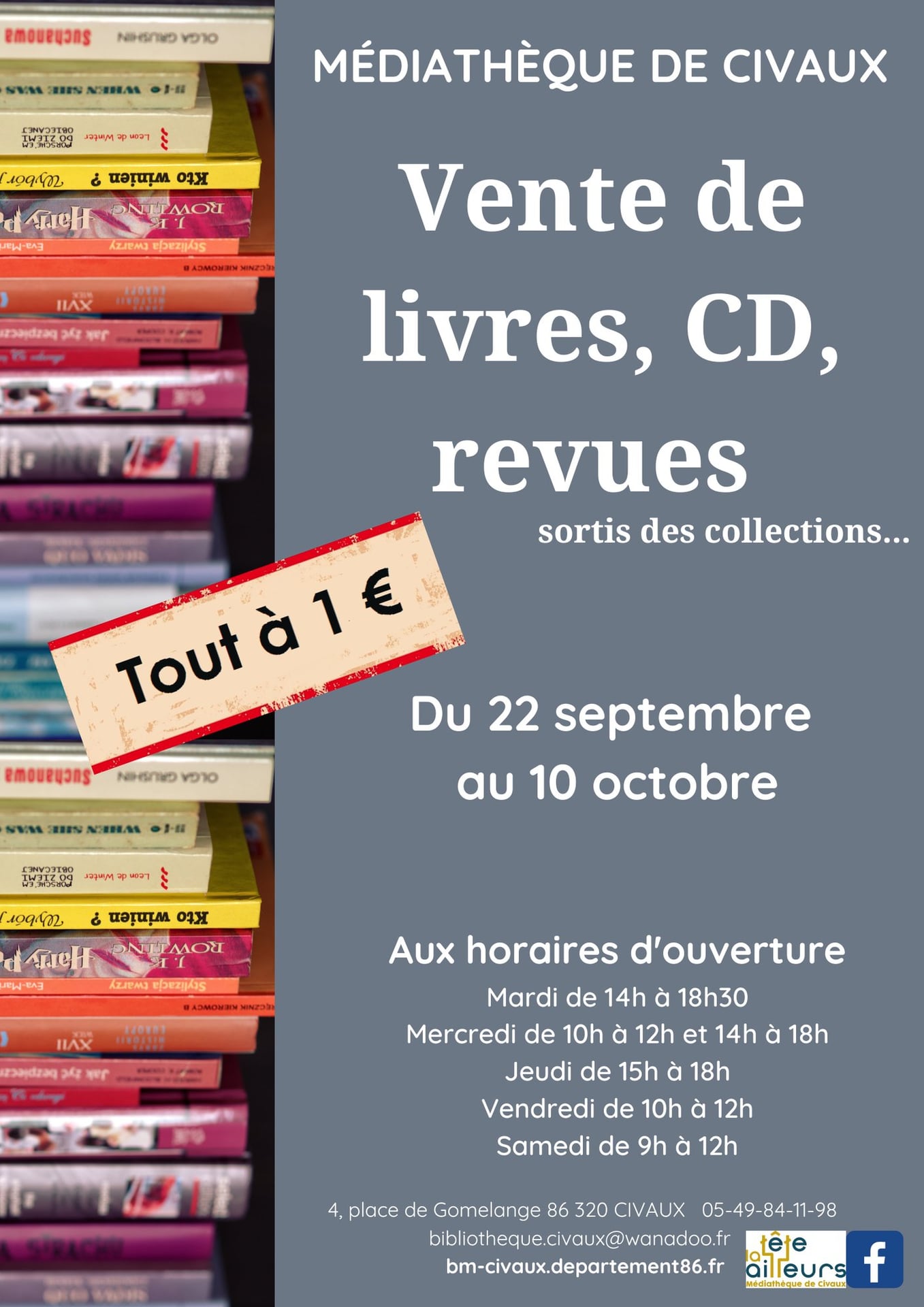 Vente de livres, Cd, revues sortis des collections