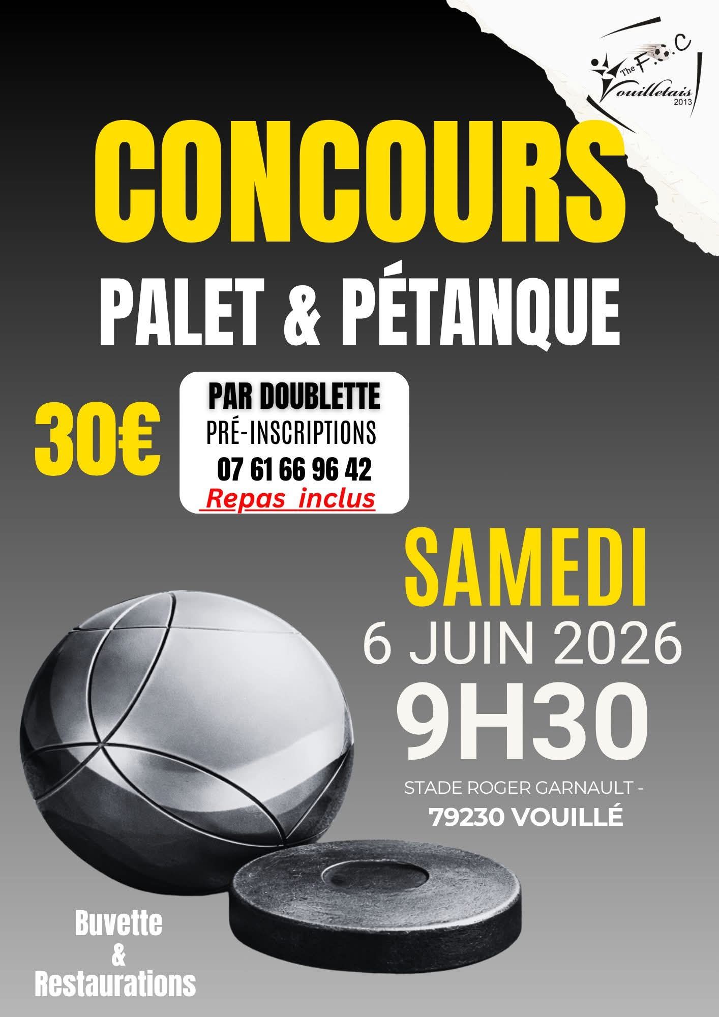 Concours de pétanque et de palets à Vouillé