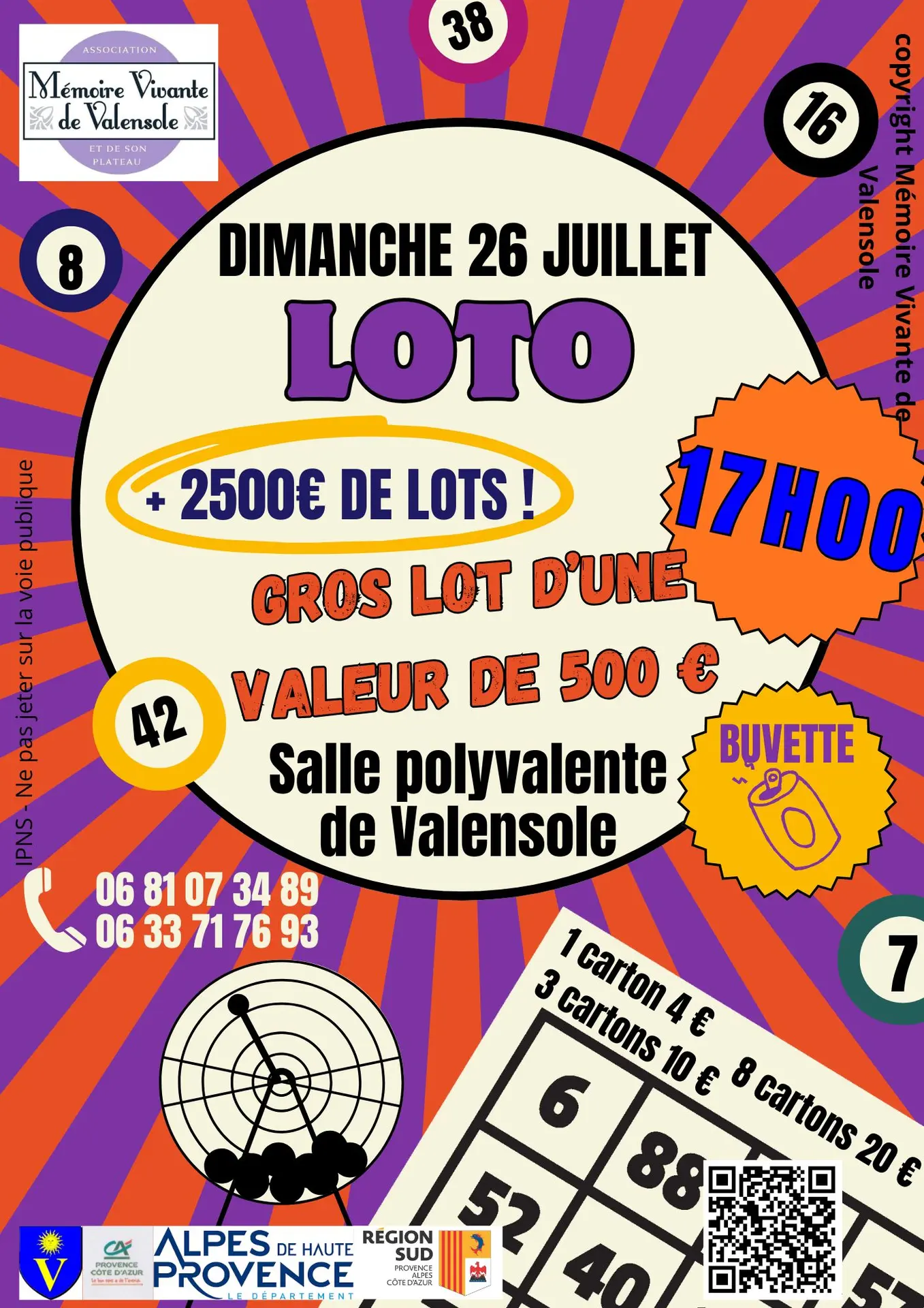 Grand loto du mois de Juillet